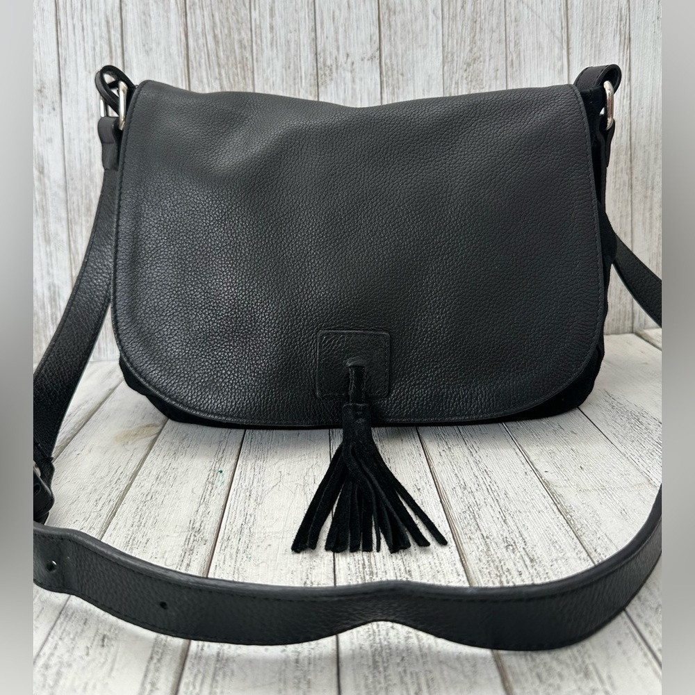 ABELLUCCI Large Italian Tassel Flap Messenger Crossbody Handbag